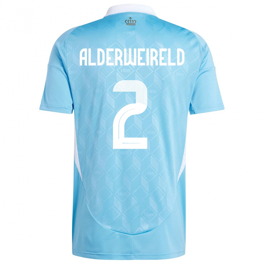 Dzieci Belgia Toby Alderweireld #2 Niebieski Wyjazdowa Koszulka 24-26 Koszulki Klubowe