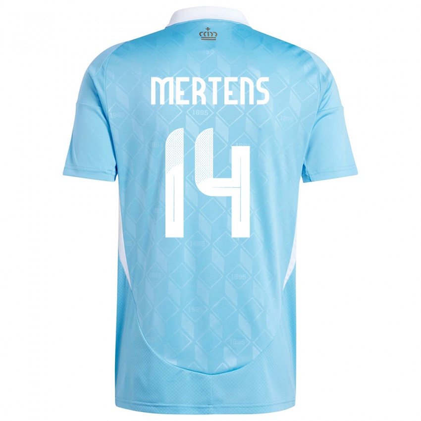 Dzieci Belgia Dries Mertens #14 Niebieski Wyjazdowa Koszulka 24-26 Koszulki Klubowe
