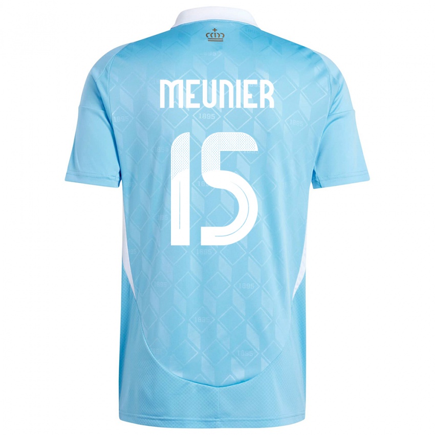 Dzieci Belgia Thomas Meunier #15 Niebieski Wyjazdowa Koszulka 24-26 Koszulki Klubowe