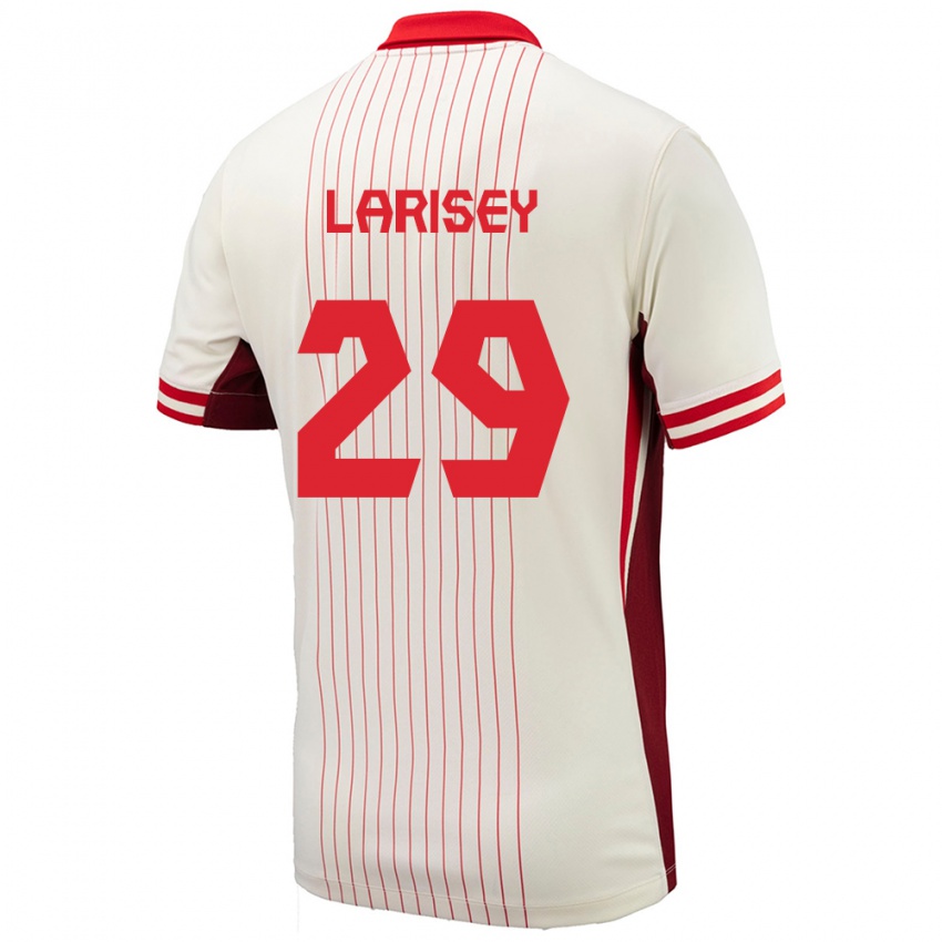 Dzieci Kanada Clarissa Larisey #29 Biały Wyjazdowa Koszulka 24-26 Koszulki Klubowe