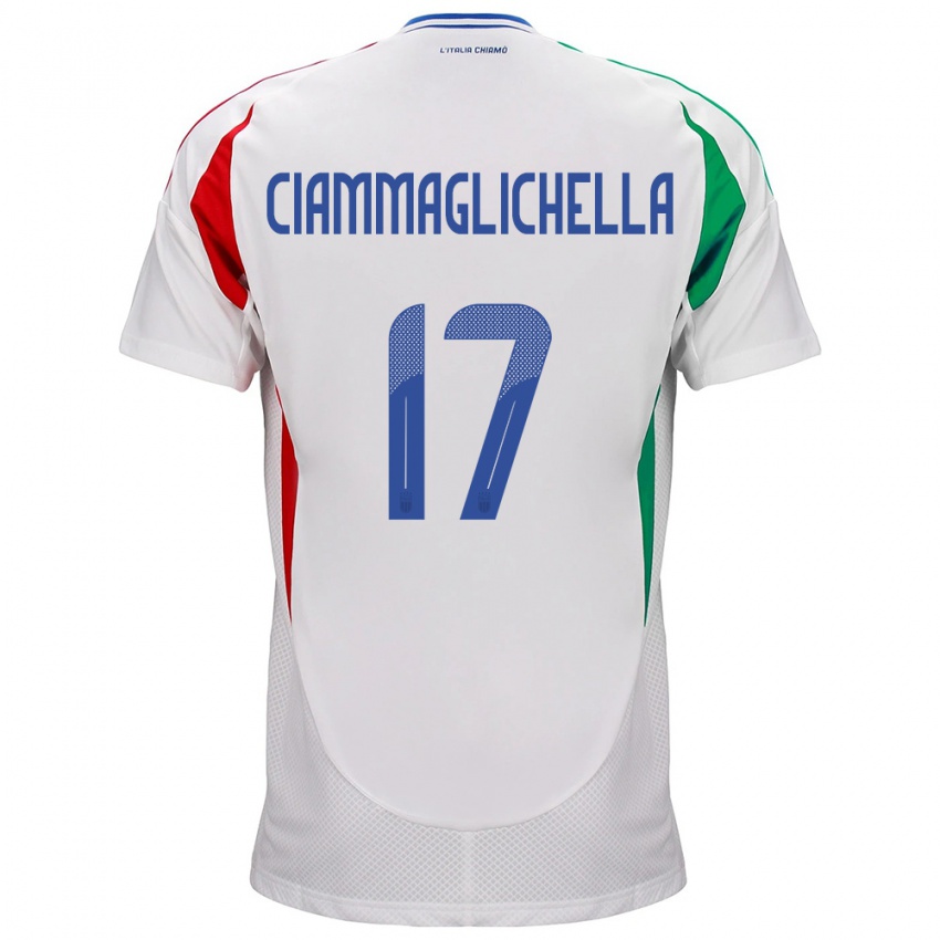 Dzieci Włochy Aaron Ciammaglichella #17 Biały Wyjazdowa Koszulka 24-26 Koszulki Klubowe