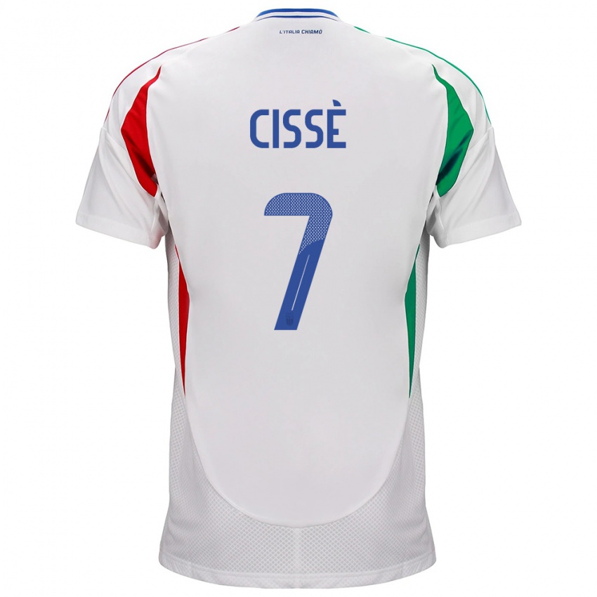 Dzieci Włochy Alphadjo Cissè #7 Biały Wyjazdowa Koszulka 24-26 Koszulki Klubowe