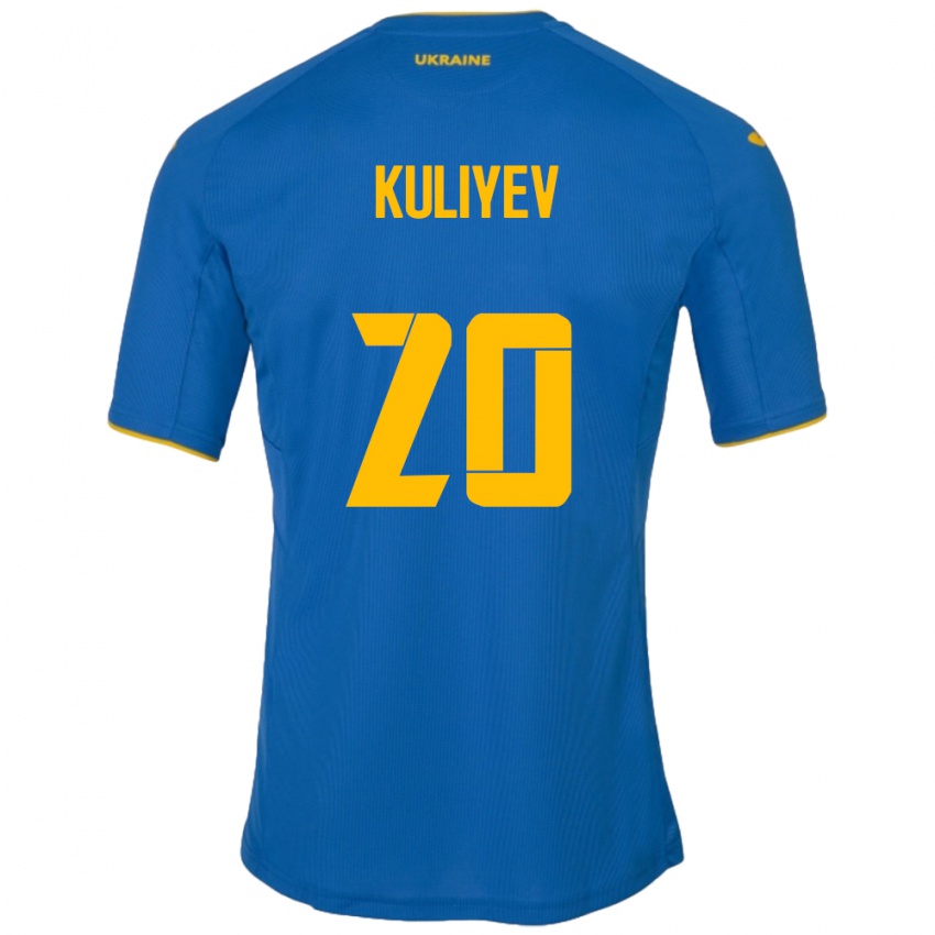 Dzieci Ukraina Eldar Kuliyev #20 Niebieski Wyjazdowa Koszulka 24-26 Koszulki Klubowe