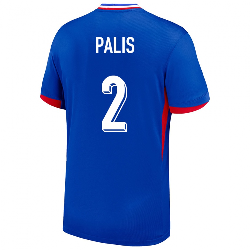 Męski Francja Ella Palis #2 Niebieski Domowa Koszulka 24-26 Koszulki Klubowe