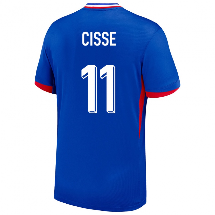 Męski Francja Lamine Cisse #11 Niebieski Domowa Koszulka 24-26 Koszulki Klubowe