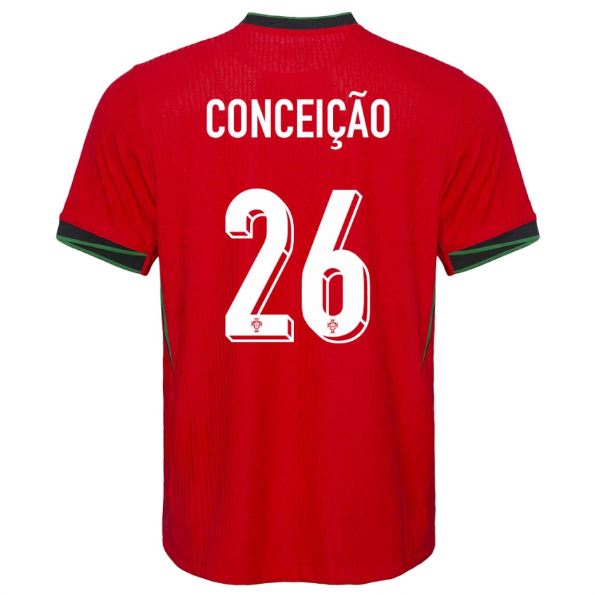 Męski Portugalia Francisco Conceicao #26 Czerwony Domowa Koszulka 24-26 Koszulki Klubowe