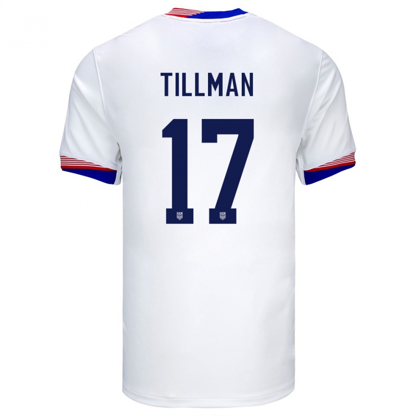 Męski Stany Zjednoczone Malik Tillman #17 Biały Domowa Koszulka 24-26 Koszulki Klubowe