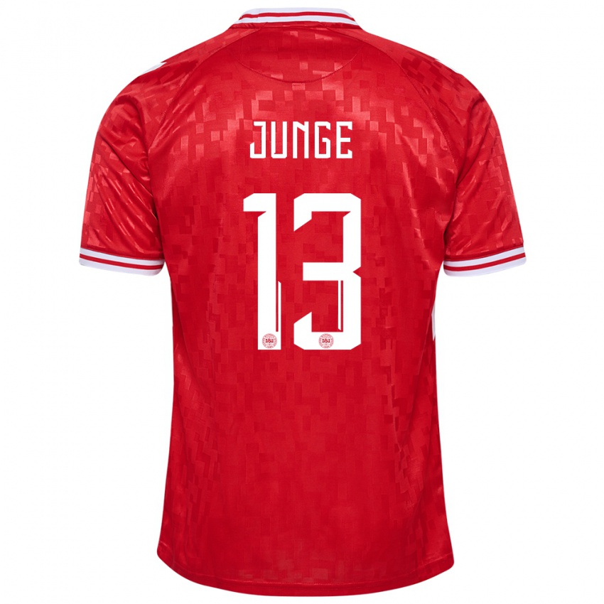 Męski Dania Sofie Junge #13 Czerwony Domowa Koszulka 24-26 Koszulki Klubowe