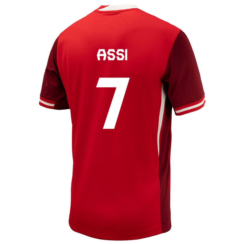 Męski Kanada Jean Aniel Assi #7 Czerwony Domowa Koszulka 24-26 Koszulki Klubowe