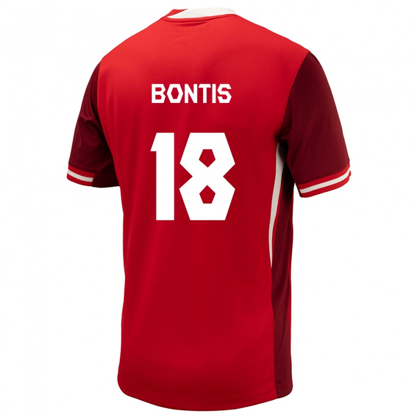 Męski Kanada Dino Bontis #18 Czerwony Domowa Koszulka 24-26 Koszulki Klubowe
