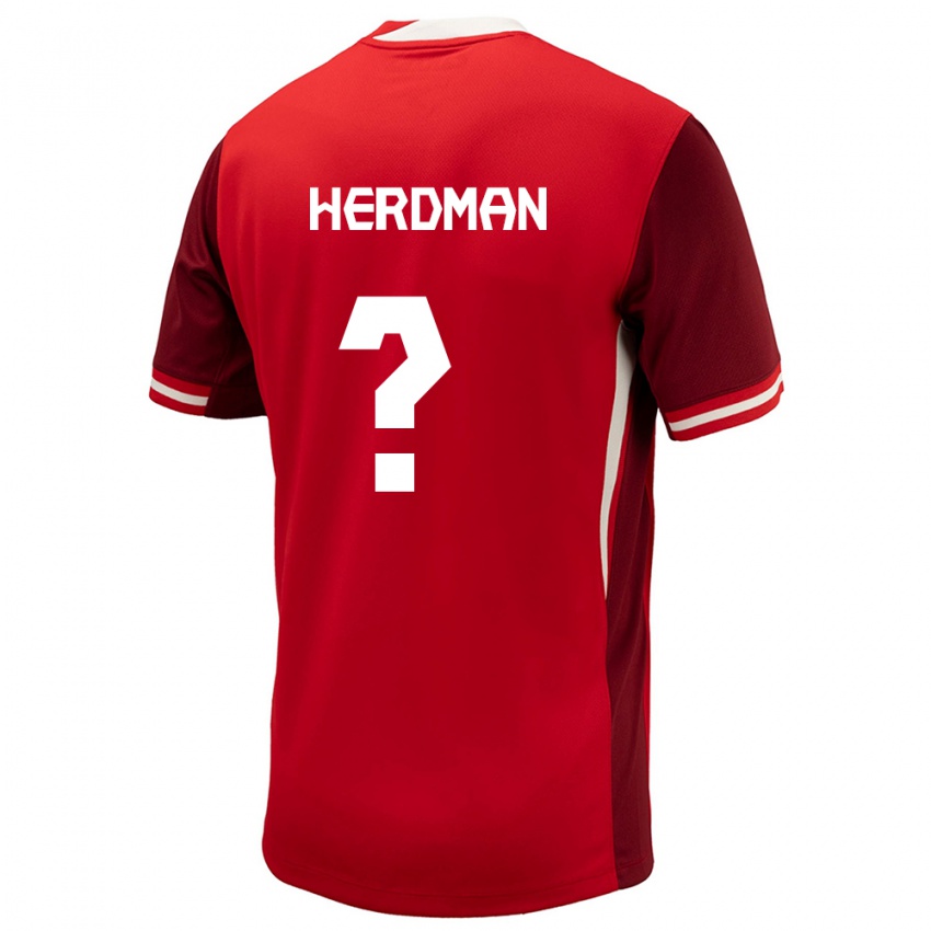 Męski Kanada Jay Herdman #0 Czerwony Domowa Koszulka 24-26 Koszulki Klubowe