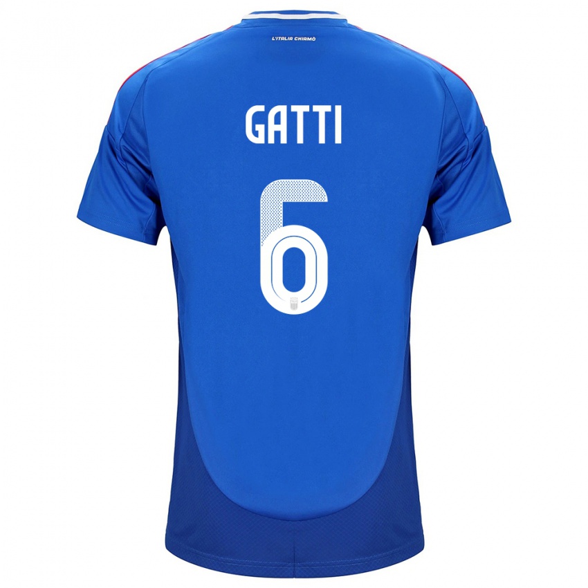 Męski Włochy Federico Gatti #6 Niebieski Domowa Koszulka 24-26 Koszulki Klubowe
