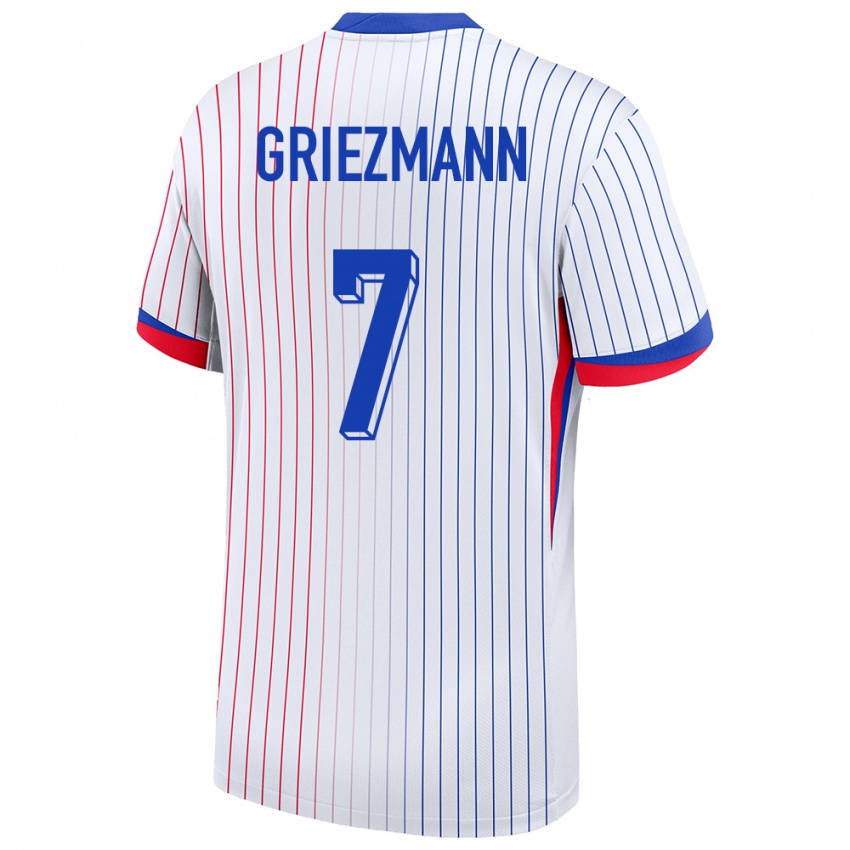 Męski Francja Antoine Griezmann #7 Biały Wyjazdowa Koszulka 24-26 Koszulki Klubowe