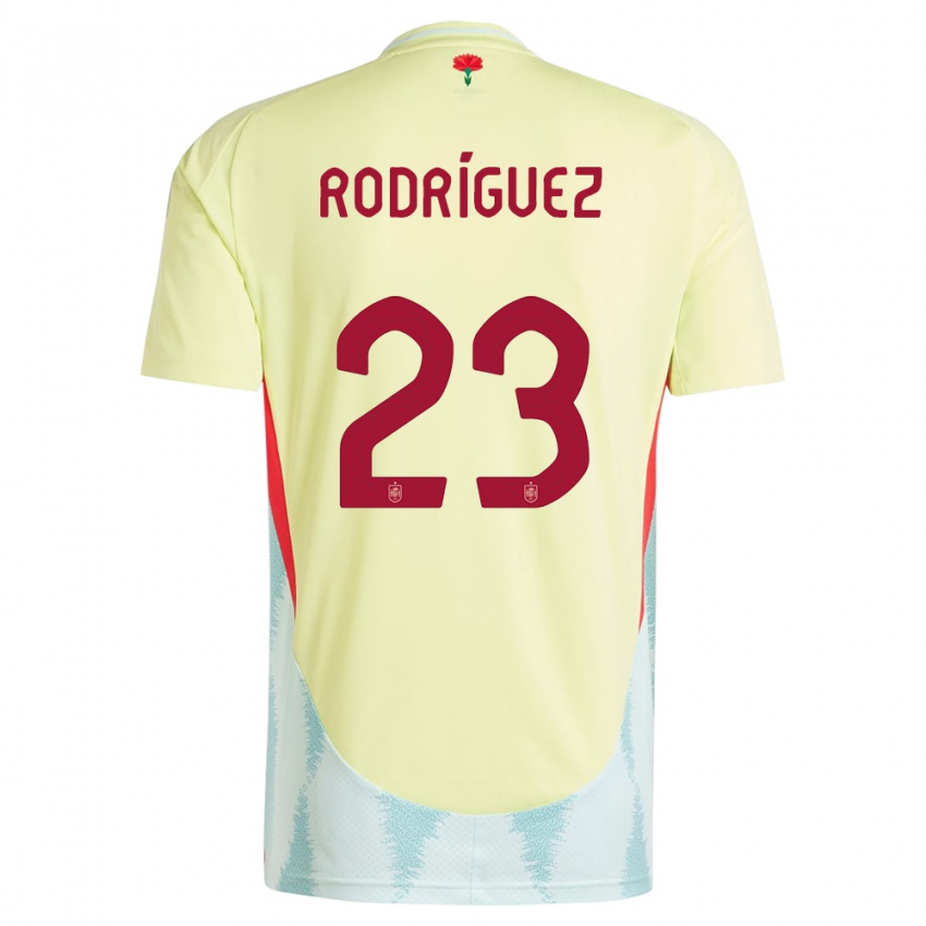 Męski Hiszpania Misa Rodriguez #23 Żółty Wyjazdowa Koszulka 24-26 Koszulki Klubowe