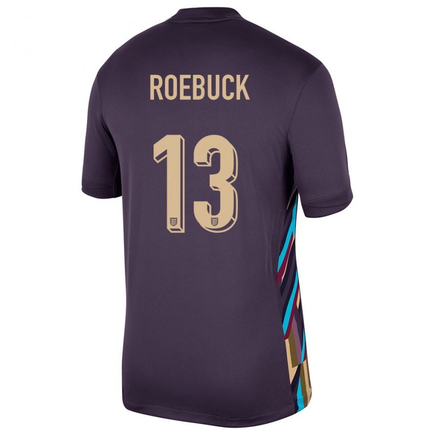 Męski Anglia Ellie Roebuck #13 Ciemna Rodzynka Wyjazdowa Koszulka 24-26 Koszulki Klubowe