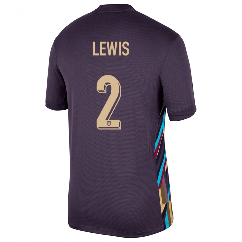 Męski Anglia Rico Lewis #2 Ciemna Rodzynka Wyjazdowa Koszulka 24-26 Koszulki Klubowe