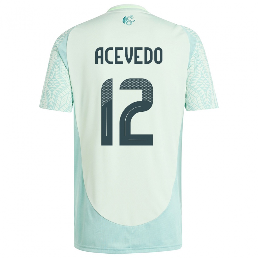 Męski Meksyk Carlos Acevedo #122 Lniana Zieleń Wyjazdowa Koszulka 24-26 Koszulki Klubowe
