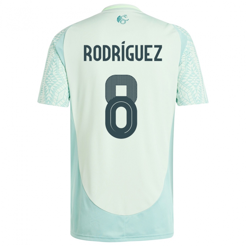 Męski Meksyk Carlos Rodriguez #8 Lniana Zieleń Wyjazdowa Koszulka 24-26 Koszulki Klubowe
