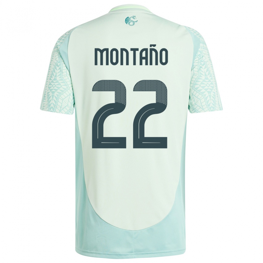 Męski Meksyk Andres Montano #22 Lniana Zieleń Wyjazdowa Koszulka 24-26 Koszulki Klubowe