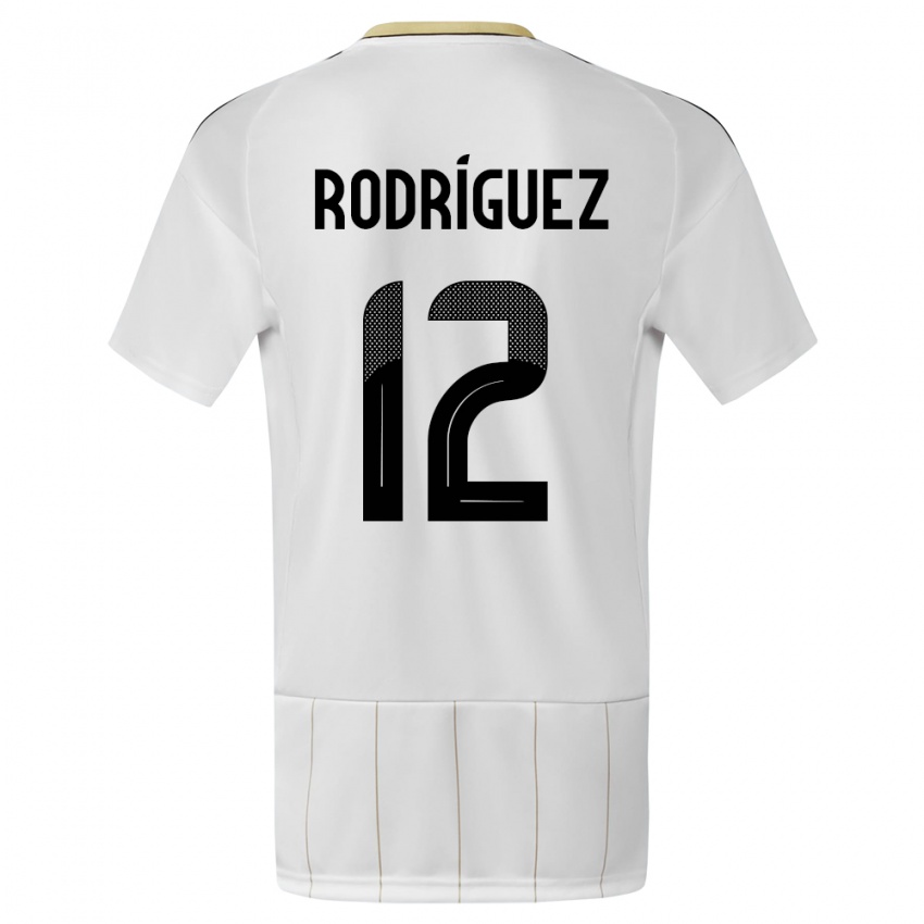 Męski Kostaryka Lixy Rodriguez #12 Biały Wyjazdowa Koszulka 24-26 Koszulki Klubowe