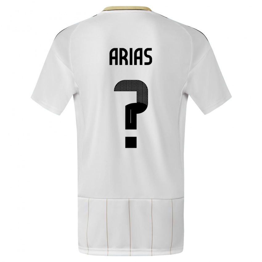 Męski Kostaryka Jose Arias #0 Biały Wyjazdowa Koszulka 24-26 Koszulki Klubowe
