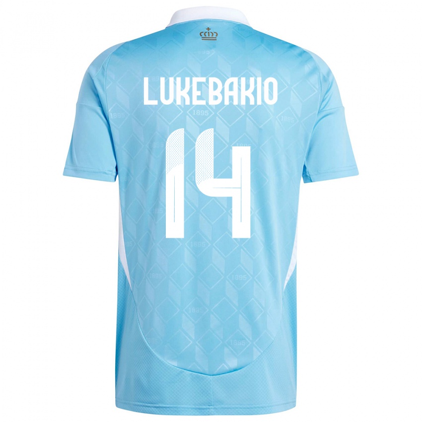 Męski Belgia Dodi Lukebakio #14 Niebieski Wyjazdowa Koszulka 24-26 Koszulki Klubowe