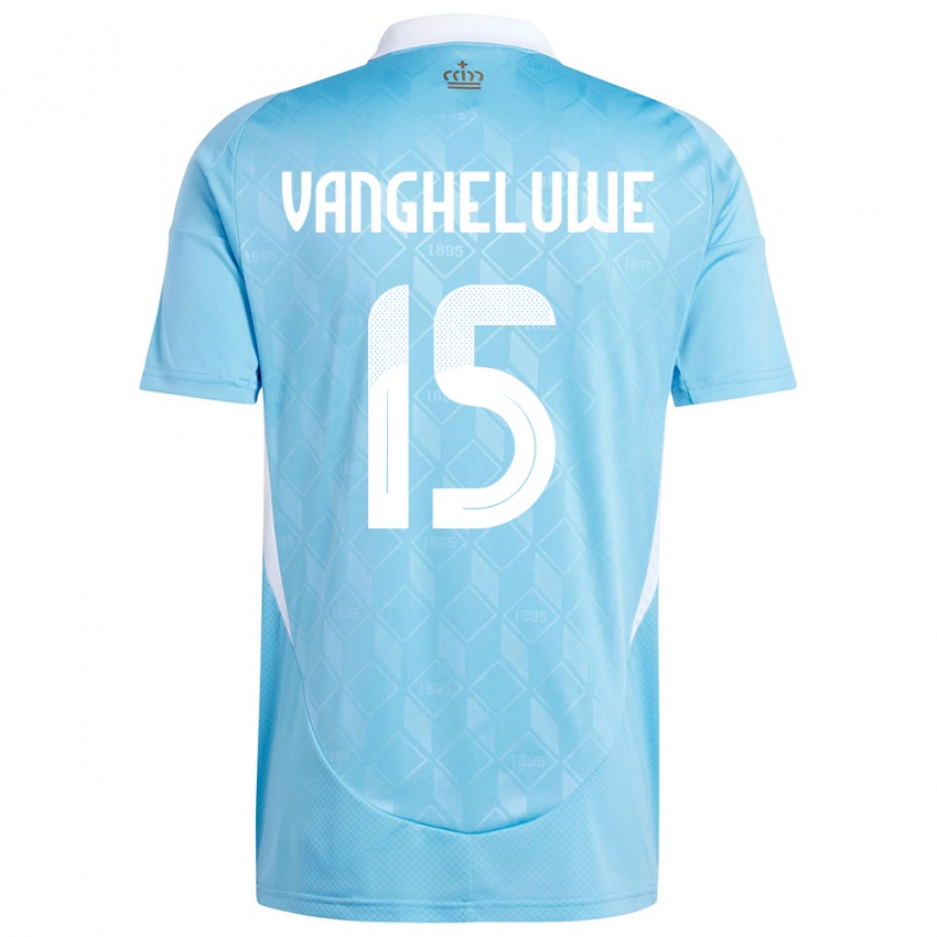 Męski Belgia Jody Vangheluwe #15 Niebieski Wyjazdowa Koszulka 24-26 Koszulki Klubowe