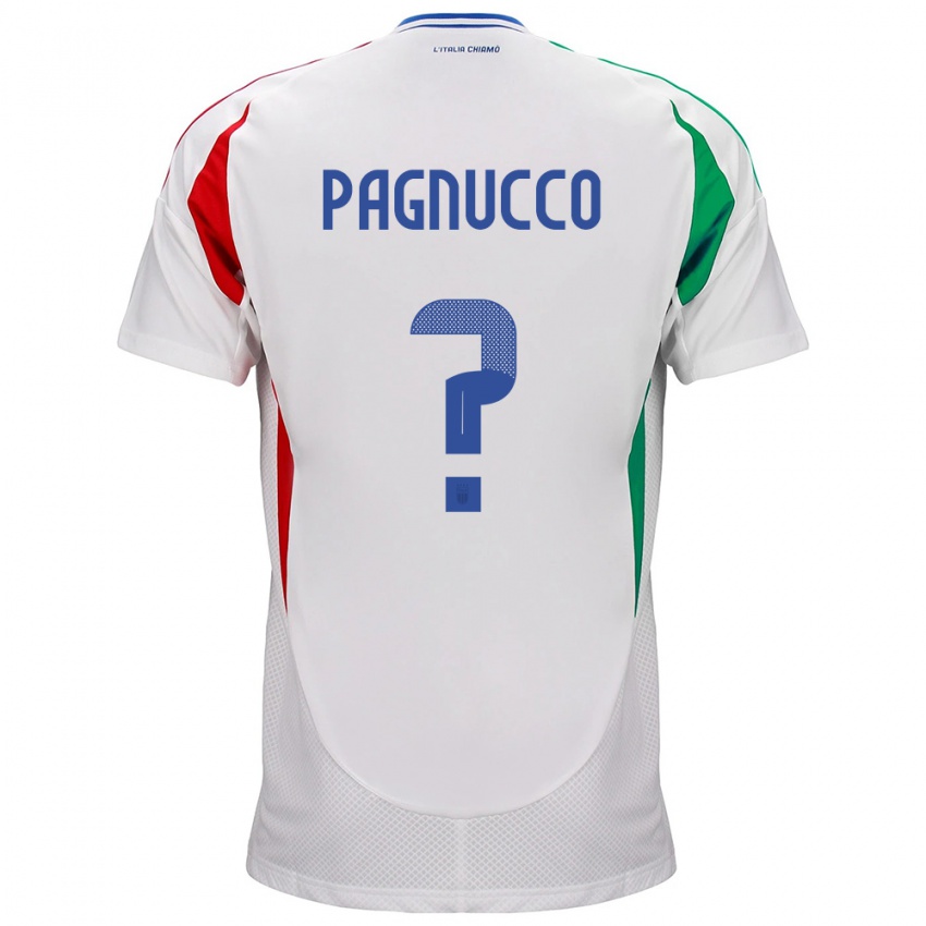 Męski Włochy Filippo Pagnucco #0 Biały Wyjazdowa Koszulka 24-26 Koszulki Klubowe
