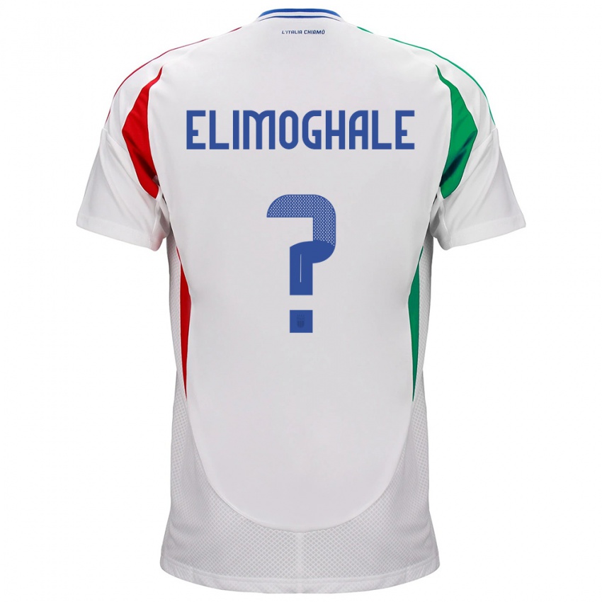 Męski Włochy Destiny Elimoghale #0 Biały Wyjazdowa Koszulka 24-26 Koszulki Klubowe