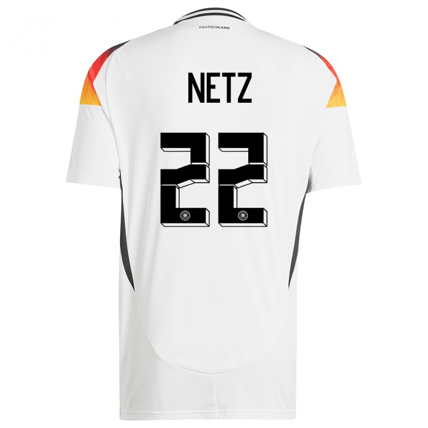 Kobiety Niemcy Luca Netz #22 Biały Domowa Koszulka 24-26 Koszulki Klubowe
