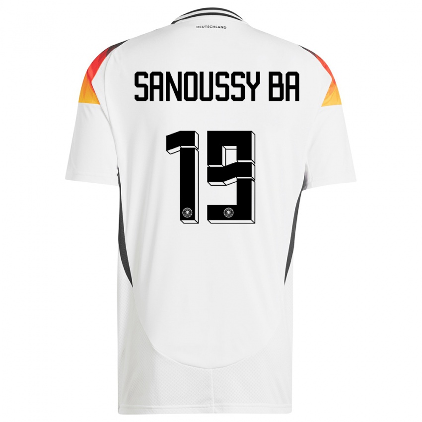 Kobiety Niemcy Sanoussy Ba #19 Biały Domowa Koszulka 24-26 Koszulki Klubowe