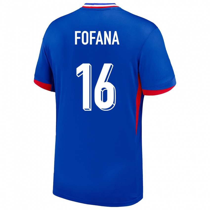 Kobiety Francja Yahia Fofana #16 Niebieski Domowa Koszulka 24-26 Koszulki Klubowe