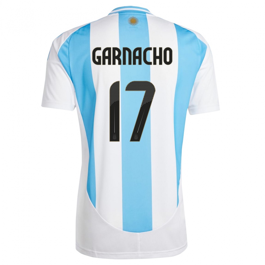 Kobiety Argentyna Alejandro Garnacho #17 Biało Niebieski Domowa Koszulka 24-26 Koszulki Klubowe