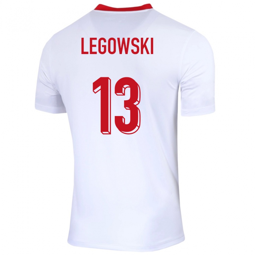 Kobiety Polska Mateusz Legowski #13 Biały Domowa Koszulka 24-26 Koszulki Klubowe