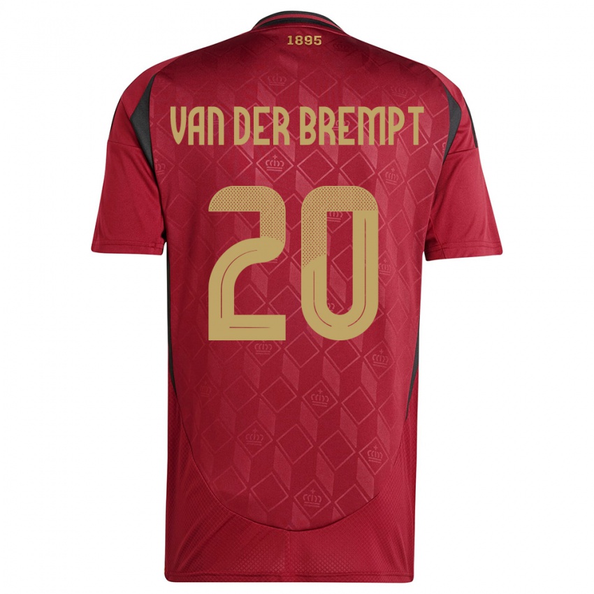 Kobiety Belgia Ignace Van Der Brempt #20 Burgundia Domowa Koszulka 24-26 Koszulki Klubowe