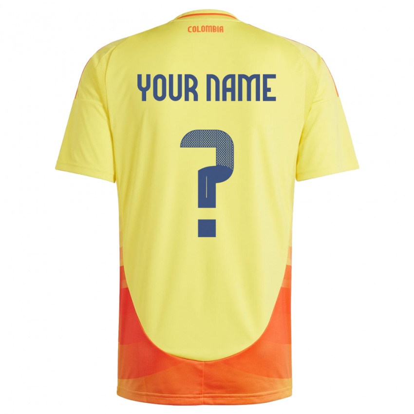 Kobiety Kolumbia Twoje Imię #0 Żółty Domowa Koszulka 24-26 Koszulki Klubowe