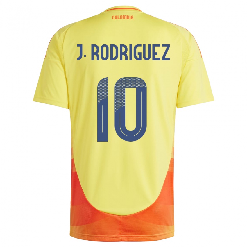 Kobiety Kolumbia James Rodríguez #10 Żółty Domowa Koszulka 24-26 Koszulki Klubowe