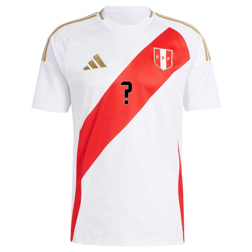 Kobiety Peru César Bautista #0 Biały Domowa Koszulka 24-26 Koszulki Klubowe