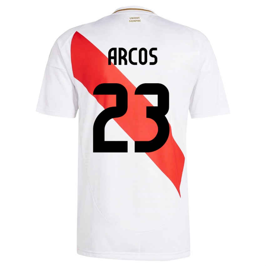 Kobiety Peru Lucía Arcos #23 Biały Domowa Koszulka 24-26 Koszulki Klubowe