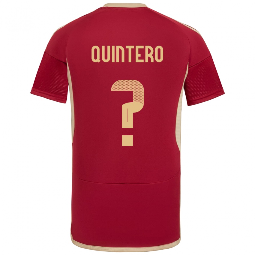 Kobiety Wenezuela Teo Quintero #0 Burgundia Domowa Koszulka 24-26 Koszulki Klubowe