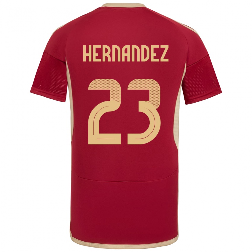 Kobiety Wenezuela Luifer Hernández #23 Burgundia Domowa Koszulka 24-26 Koszulki Klubowe