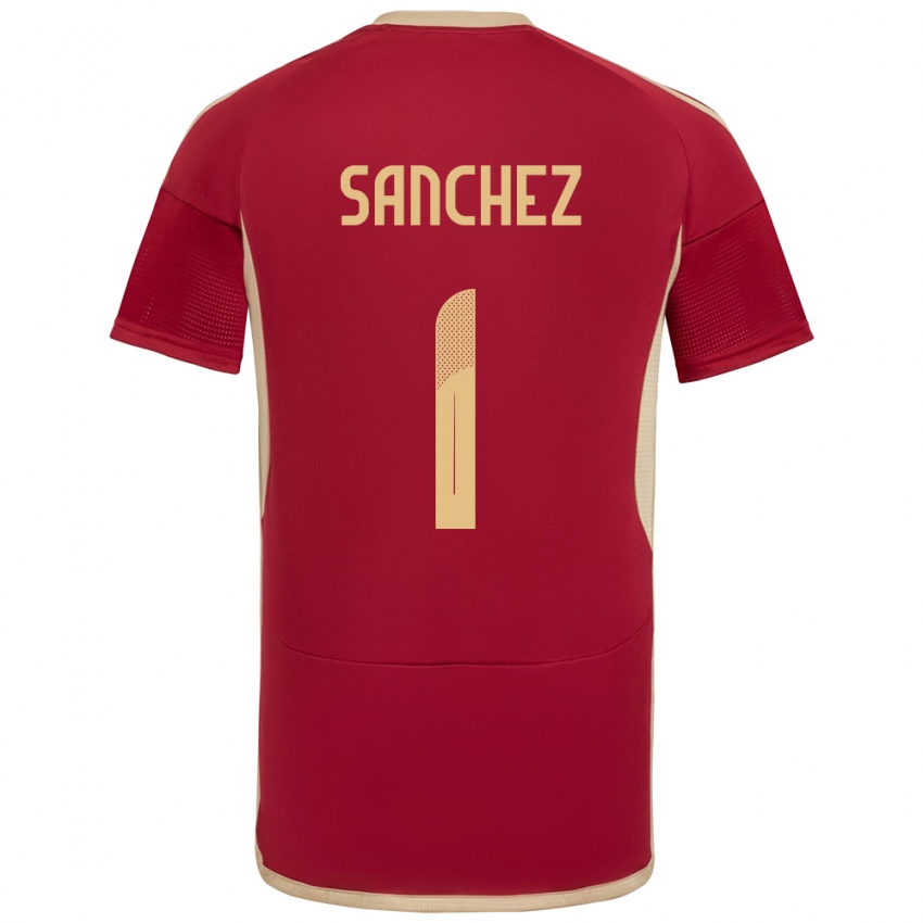 Kobiety Wenezuela Jorge Sánchez #1 Burgundia Domowa Koszulka 24-26 Koszulki Klubowe