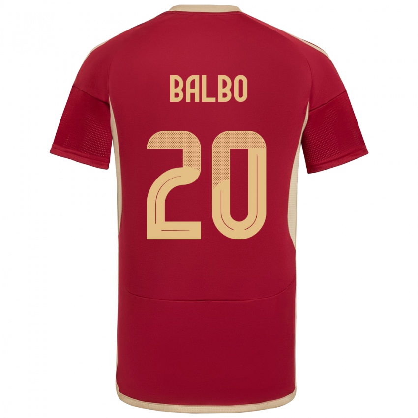 Kobiety Wenezuela Luis Balbo #20 Burgundia Domowa Koszulka 24-26 Koszulki Klubowe