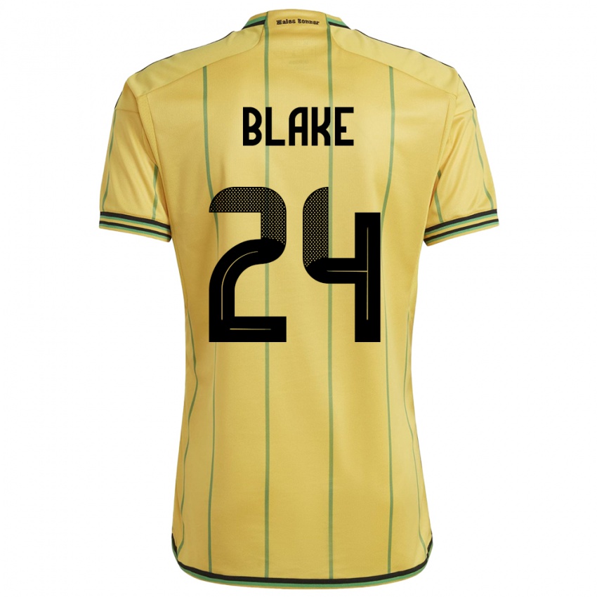Kobiety Jamajka Andre Blake #24 Żółty Domowa Koszulka 24-26 Koszulki Klubowe