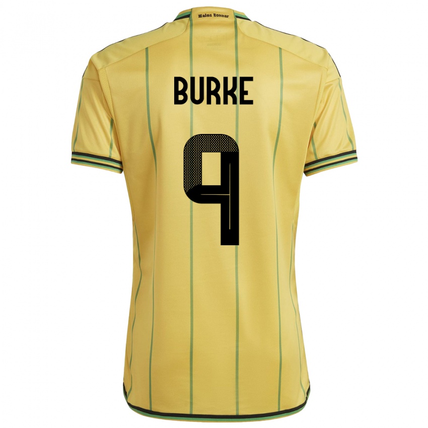 Kobiety Jamajka Cory Burke #9 Żółty Domowa Koszulka 24-26 Koszulki Klubowe