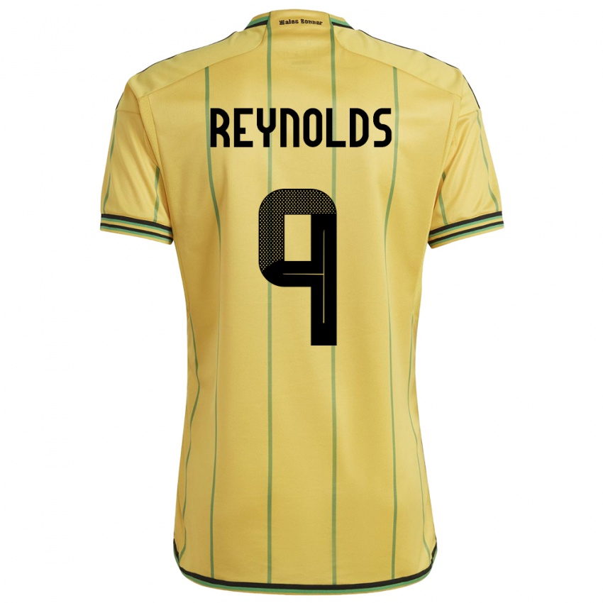 Kobiety Jamajka Fabian Reynolds #9 Żółty Domowa Koszulka 24-26 Koszulki Klubowe