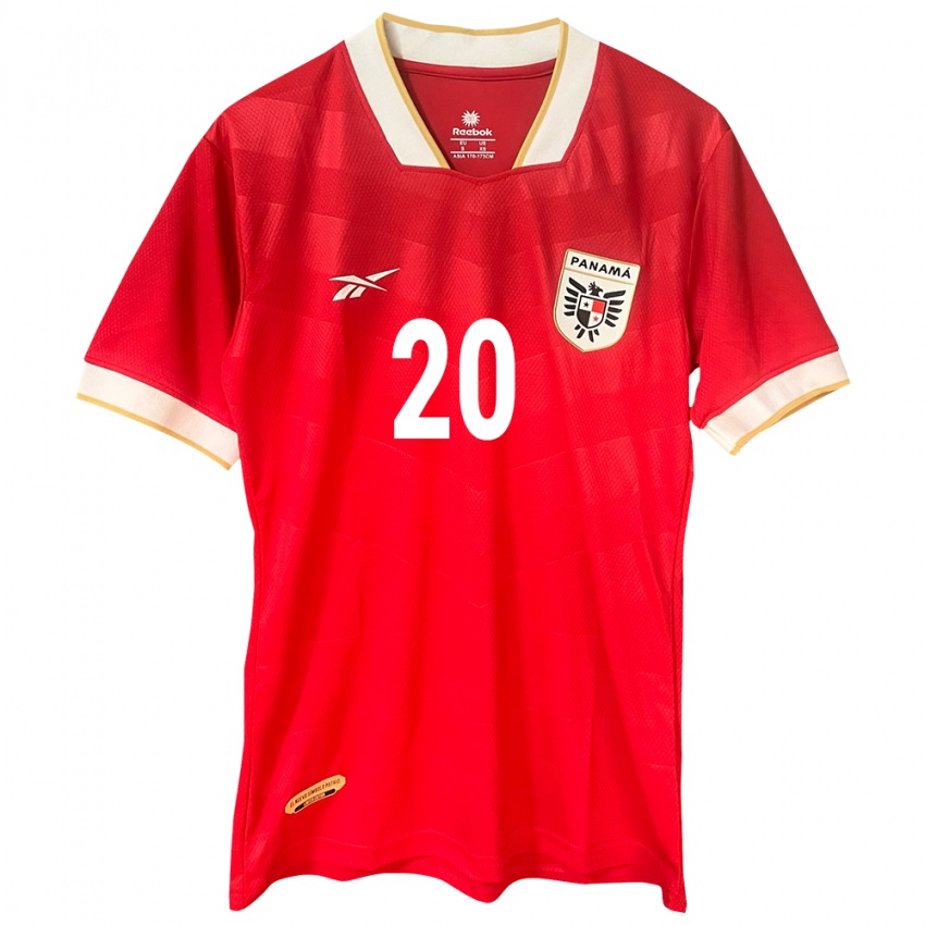 Kobiety Panama Blas Pérez #20 Czerwony Domowa Koszulka 24-26 Koszulki Klubowe