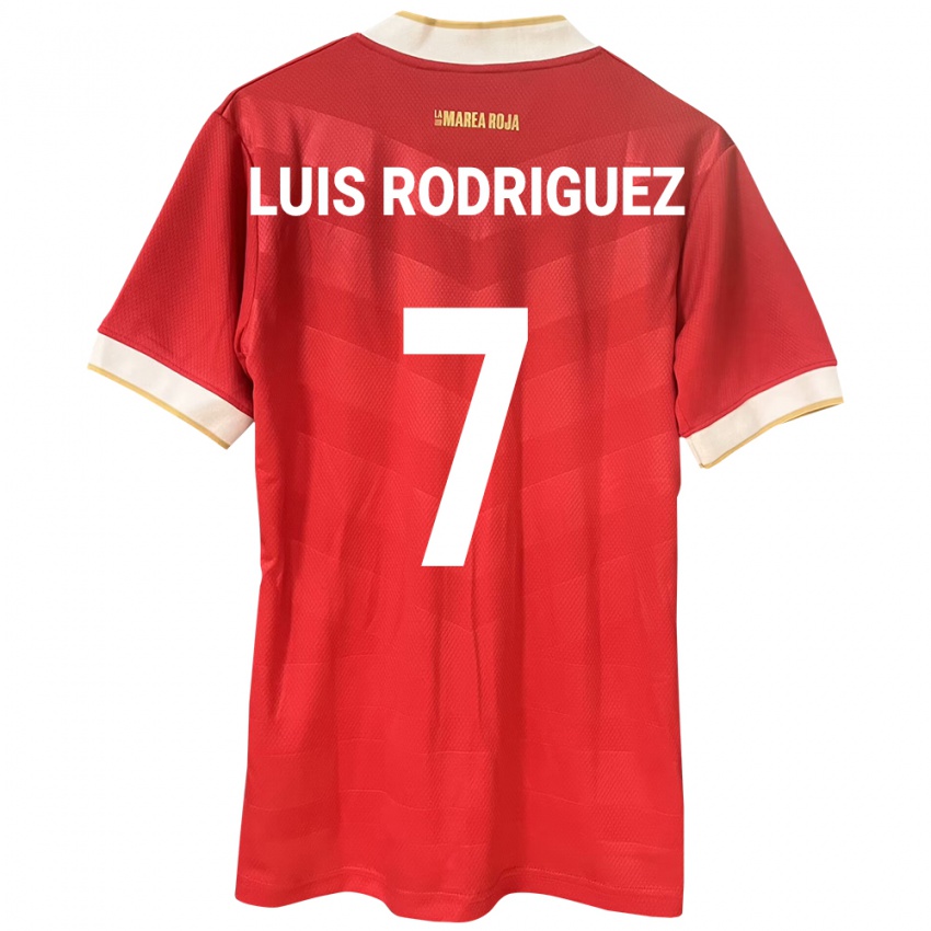 Kobiety Panama José Luis Rodríguez #7 Czerwony Domowa Koszulka 24-26 Koszulki Klubowe