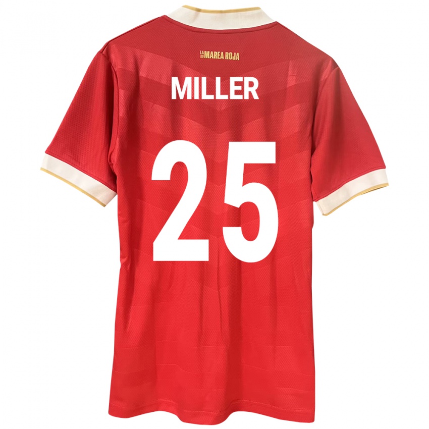 Kobiety Panama Roderick Miller #25 Czerwony Domowa Koszulka 24-26 Koszulki Klubowe