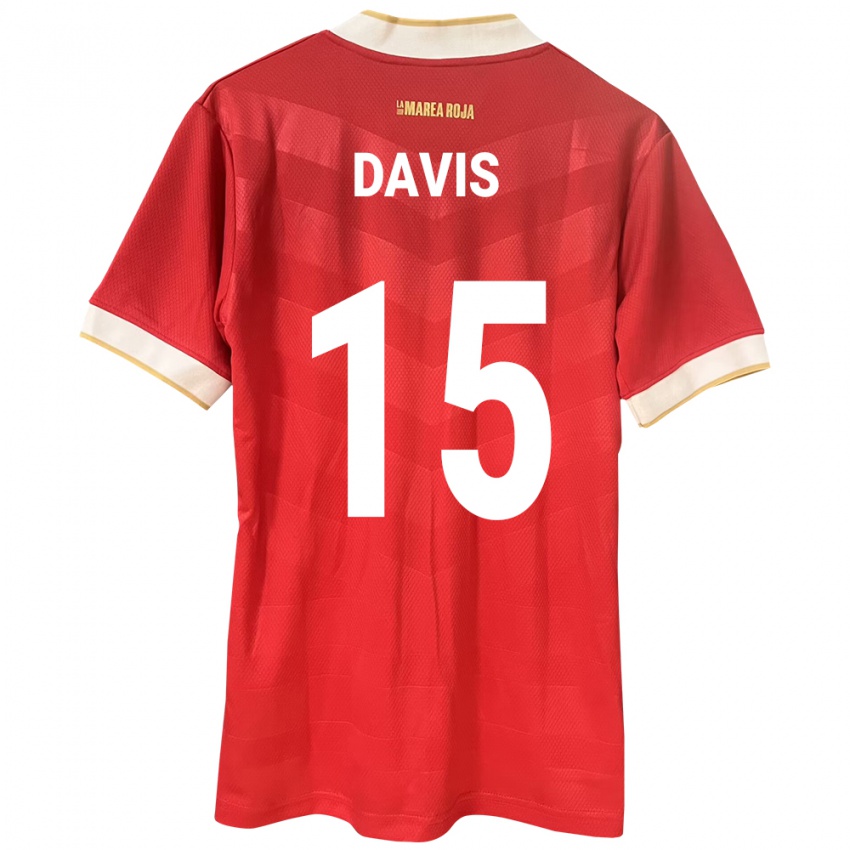 Kobiety Panama Éric Davis #15 Czerwony Domowa Koszulka 24-26 Koszulki Klubowe